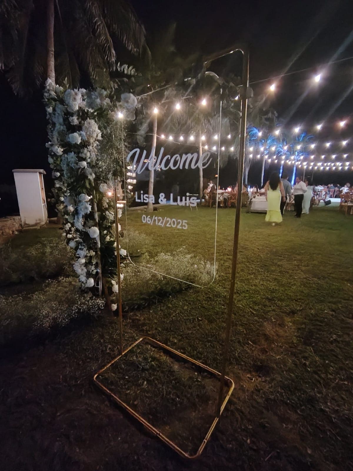 Decoraciión bienvenida de boda