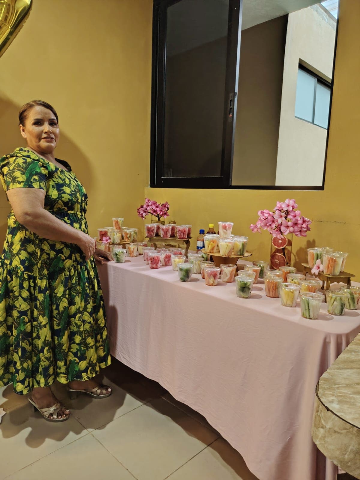 Decoración de mesa de postres